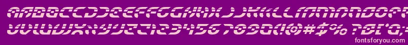 Starfighterlaserital Font – Pink Fonts on Purple Background