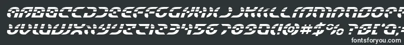 フォントStarfighterlaserital – 白い文字