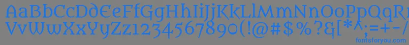 MetamorphousRegular Font – Blue Fonts on Gray Background