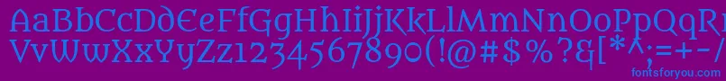 MetamorphousRegular Font – Blue Fonts on Purple Background