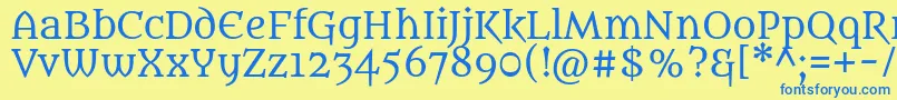 MetamorphousRegular Font – Blue Fonts on Yellow Background