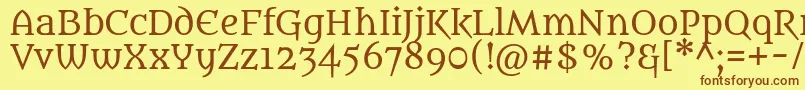 MetamorphousRegular Font – Brown Fonts on Yellow Background