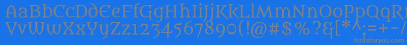 フォントMetamorphousRegular – 青い背景に灰色の文字