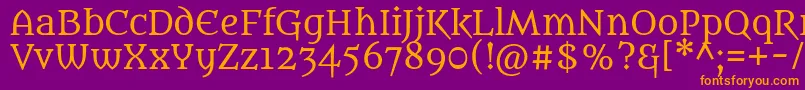 MetamorphousRegular Font – Orange Fonts on Purple Background