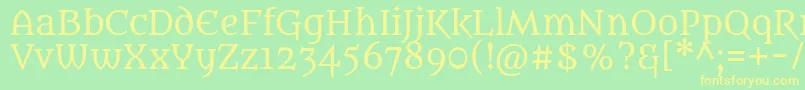 MetamorphousRegular Font – Yellow Fonts on Green Background