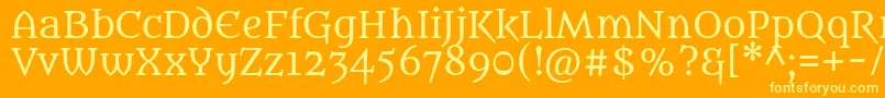 MetamorphousRegular Font – Yellow Fonts on Orange Background