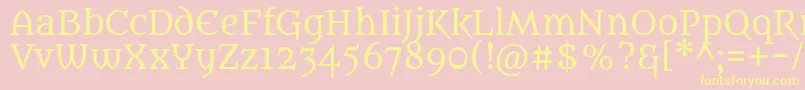 MetamorphousRegular Font – Yellow Fonts on Pink Background