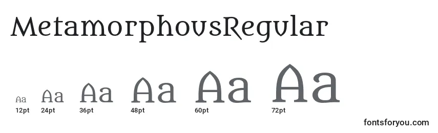 MetamorphousRegular Font Sizes