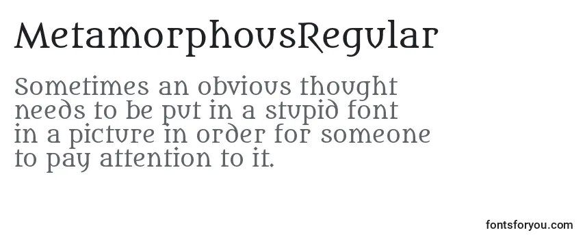 MetamorphousRegular Font