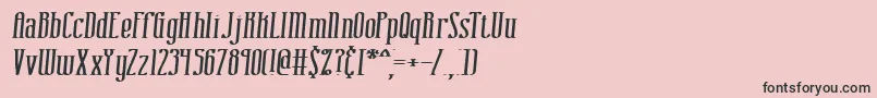 フォントCombustionIBrk – ピンクの背景に黒い文字