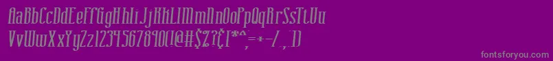 フォントCombustionIBrk – 紫の背景に灰色の文字