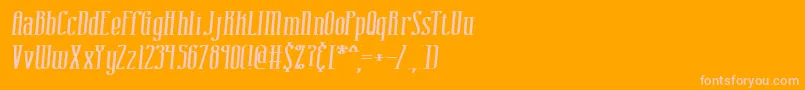 CombustionIBrk Font – Pink Fonts on Orange Background
