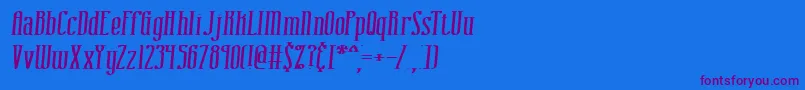 CombustionIBrk Font – Purple Fonts on Blue Background