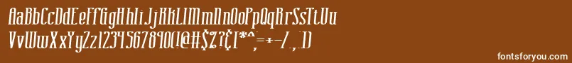 CombustionIBrk Font – White Fonts on Brown Background