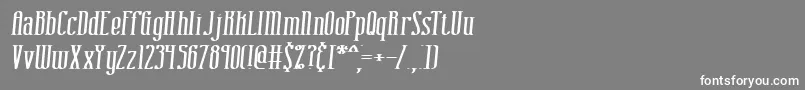 フォントCombustionIBrk – 灰色の背景に白い文字