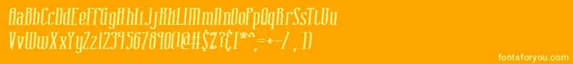 CombustionIBrk Font – Yellow Fonts on Orange Background