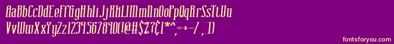 CombustionIBrk Font – Yellow Fonts on Purple Background