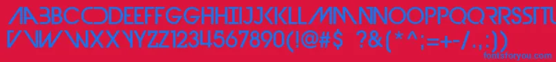 DevilBreezeMedium Font – Blue Fonts on Red Background