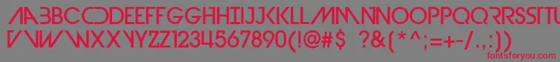 DevilBreezeMedium Font – Red Fonts on Gray Background