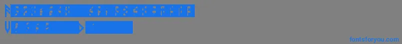 VikingElderRunesBold-Schriftart – Blaue Schriften auf grauem Hintergrund