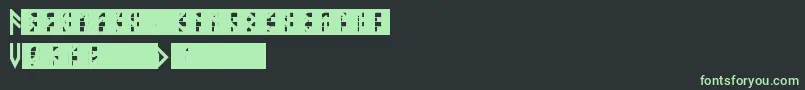 フォントVikingElderRunesBold – 黒い背景に緑の文字