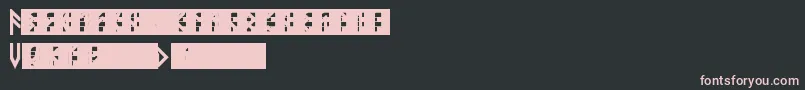 Czcionka VikingElderRunesBold – różowe czcionki na czarnym tle