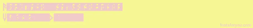 VikingElderRunesBold Font – Pink Fonts on Yellow Background
