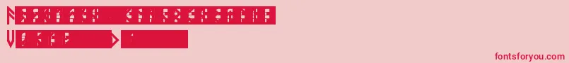 VikingElderRunesBold Font – Red Fonts on Pink Background