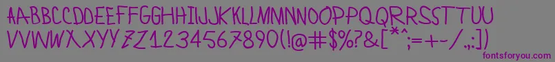 LamiarBold Font – Purple Fonts on Gray Background