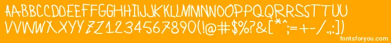 LamiarBold Font – White Fonts on Orange Background