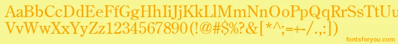 AgCenturyOldStyleCyrRoman Font – Orange Fonts on Yellow Background