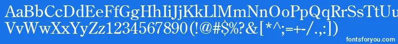 AgCenturyOldStyleCyrRoman Font – White Fonts on Blue Background