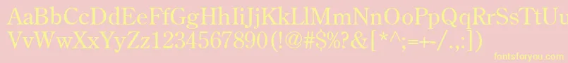 AgCenturyOldStyleCyrRoman Font – Yellow Fonts on Pink Background