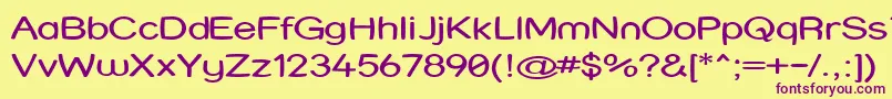 Strwrx Font – Purple Fonts on Yellow Background