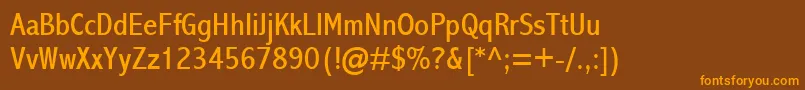AbadiMtCondensed Font – Orange Fonts on Brown Background