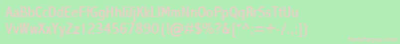 フォントAbadiMtCondensed – 緑の背景にピンクのフォント