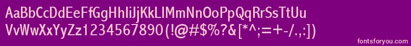 AbadiMtCondensed Font – Pink Fonts on Purple Background