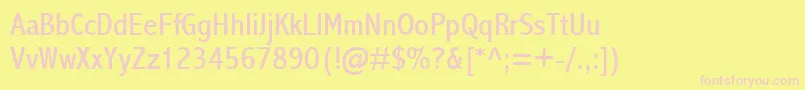 AbadiMtCondensed Font – Pink Fonts on Yellow Background