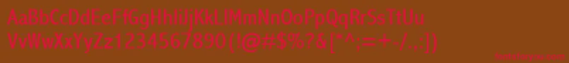 AbadiMtCondensed Font – Red Fonts on Brown Background