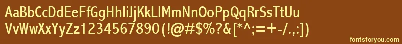 AbadiMtCondensed Font – Yellow Fonts on Brown Background