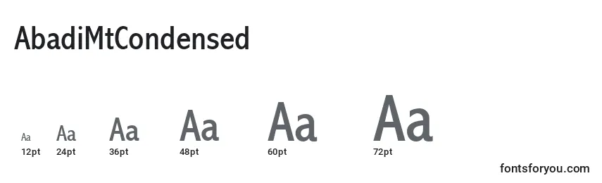 AbadiMtCondensed Font Sizes