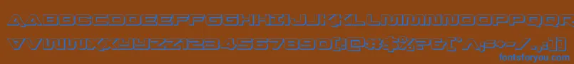 Quarkstorm3D Font – Blue Fonts on Brown Background