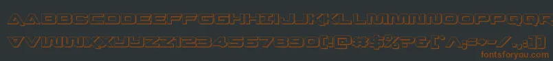 Quarkstorm3D-fontti – ruskeat fontit mustalla taustalla