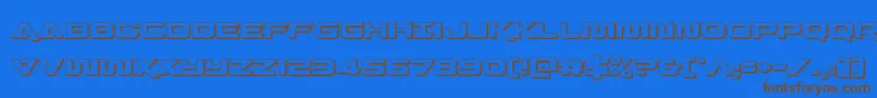 Quarkstorm3D Font – Brown Fonts on Blue Background