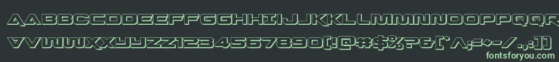 Quarkstorm3D Font – Green Fonts on Black Background