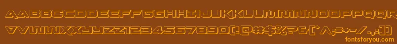 Quarkstorm3D Font – Orange Fonts on Brown Background