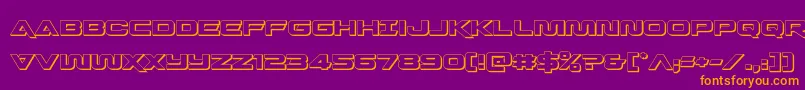 Quarkstorm3D Font – Orange Fonts on Purple Background