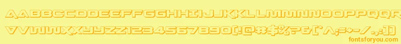 Quarkstorm3D Font – Orange Fonts on Yellow Background