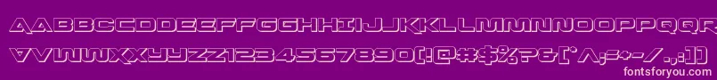 Quarkstorm3D Font – Pink Fonts on Purple Background