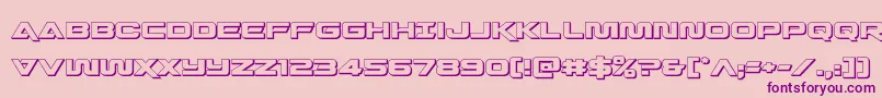 Quarkstorm3D Font – Purple Fonts on Pink Background